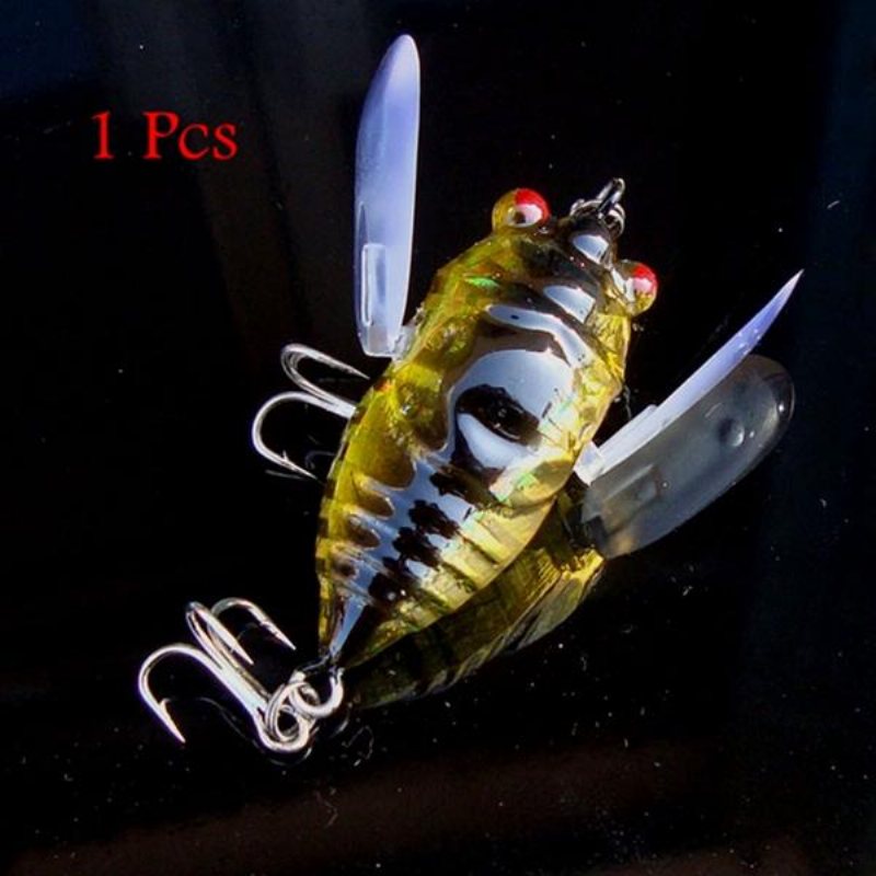 1st Cicada Minnow Fiskedrag Hårt Redskap Bete Fiskekrok Bas Crankbaits Krok