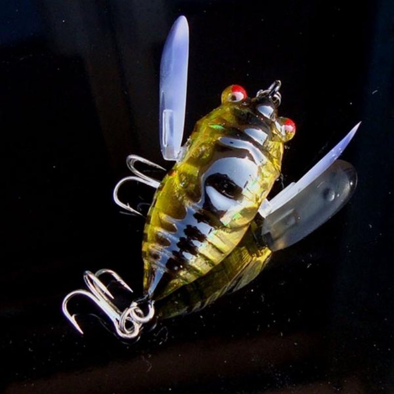 1st Cicada Minnow Fiskedrag Hårt Redskap Bete Fiskekrok Bas Crankbaits Krok