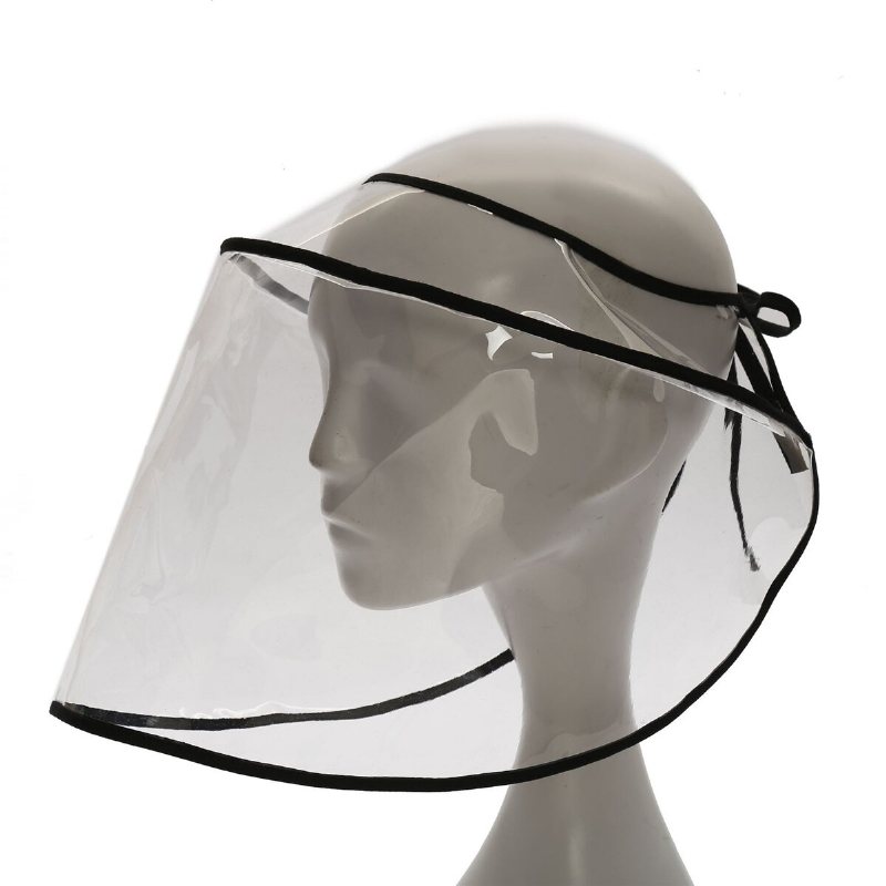 1st Pvc Transparent Mask Helansiktsskydd Dammtät Stänksäker Hatt Skyddsskärm