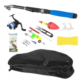 2.1 M Fiskespö Rulle Combo Kits Spinning Pole Set Lure Bag Fiskeredskap