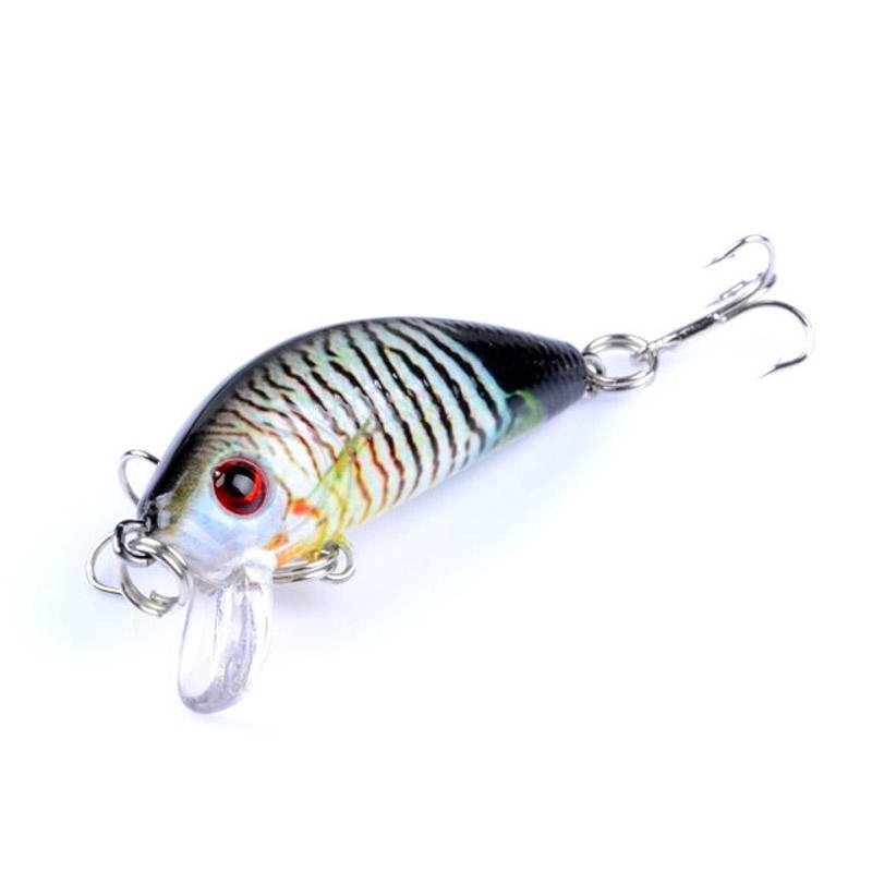 5 St 5cm 3.8g Fiskedrag Wobblers Målning Serie Fiske Topwater Konstgjorda Hårda Beten