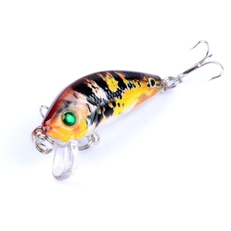 5 St 5cm 3.8g Fiskedrag Wobblers Målning Serie Fiske Topwater Konstgjorda Hårda Beten