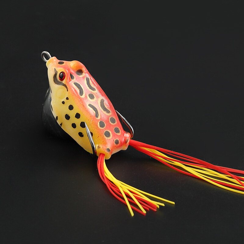 5 St Frog Lure Mjukt Tube Bete Plast Fiskedrag Med Fiskekrokar Topwater Ray Artificiellt Fiskeredskap