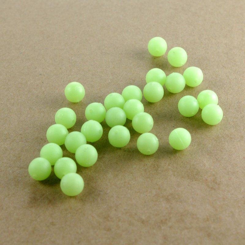 8mm Fluorescerande Silikon Luminous Bead Fishing Lure Beads Mjukt Bete