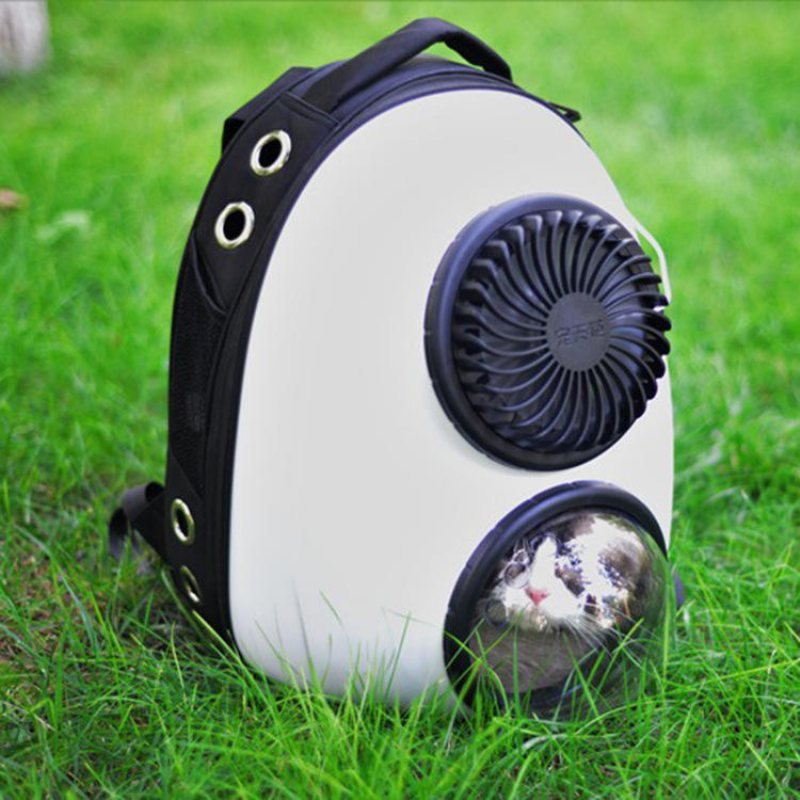 Abs Pet Fan Astronaut Capsule Ryggsäck Portable Outdoor Pet Bag Andas För Katthund