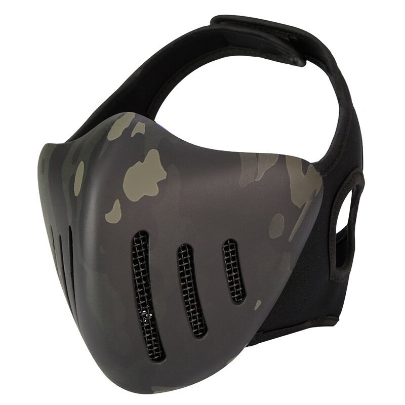 Action Union Mk036 Tpu Taktisk Mask Utomhus Jakt Cykling Sportmasker Med Huvudskydd-kamouflage