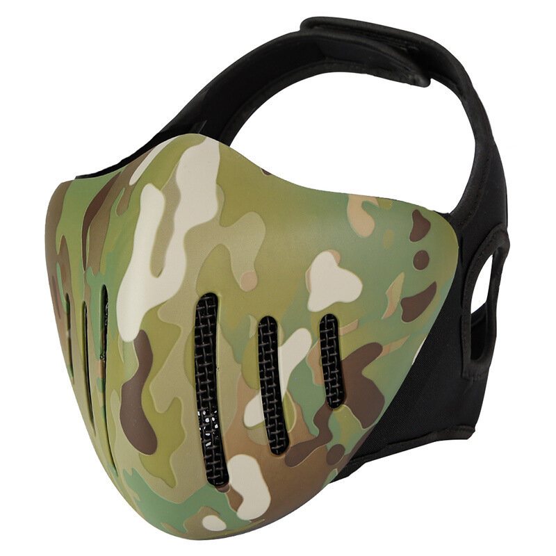 Action Union Mk036 Tpu Taktisk Mask Utomhus Jakt Cykling Sportmasker Med Huvudskydd-kamouflage