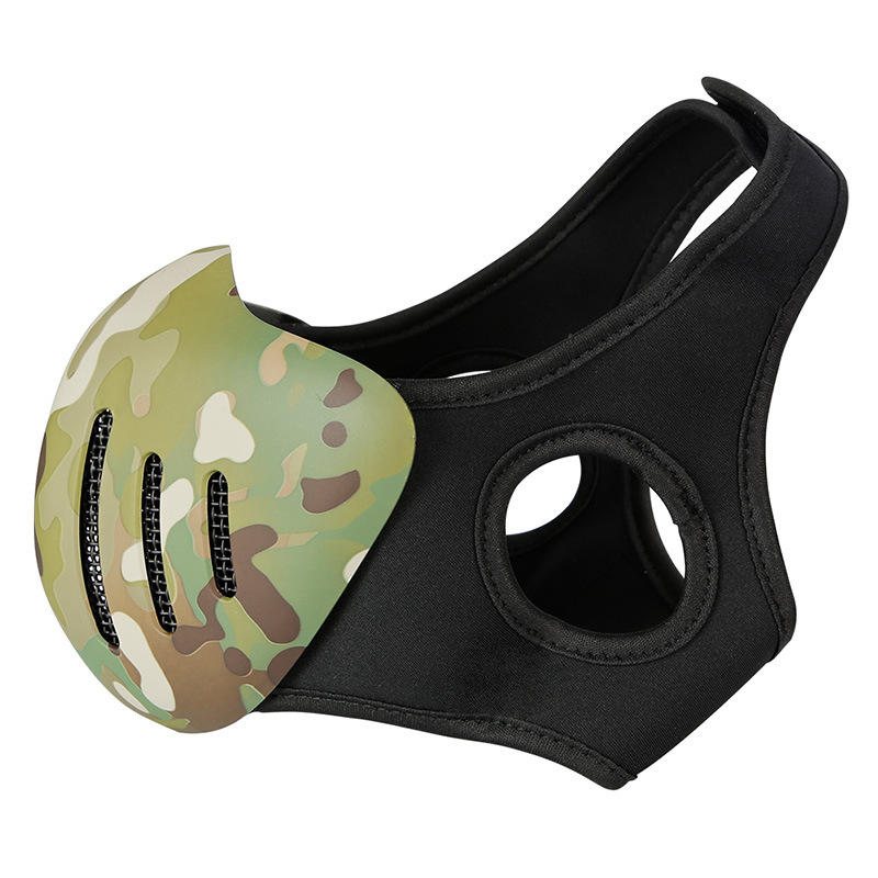 Action Union Mk036 Tpu Taktisk Mask Utomhus Jakt Cykling Sportmasker Med Huvudskydd-kamouflage