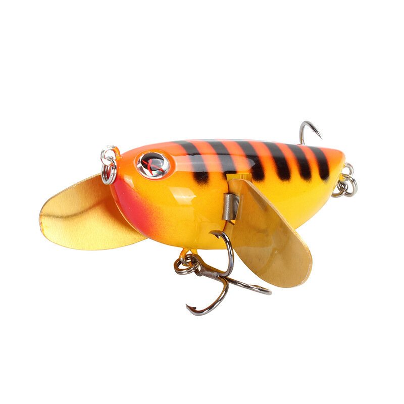 Amlucas 6cm/12.6g 8färger Abs Fiskedrag Diskantkrok Topwater Fiskebete