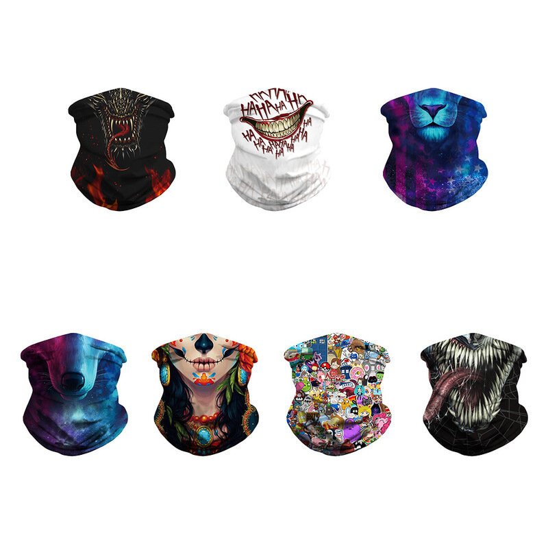 Basic Unisex Multifunktion Polyester Digitaltryckt Huvudduk Vindtät Dammtät Nackskydd Ansiktsmask Fiske Cykling Solskyddsmedel