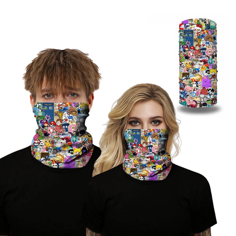 Basic Unisex Multifunktion Polyester Digitaltryckt Huvudduk Vindtät Dammtät Nackskydd Ansiktsmask Fiske Cykling Solskyddsmedel