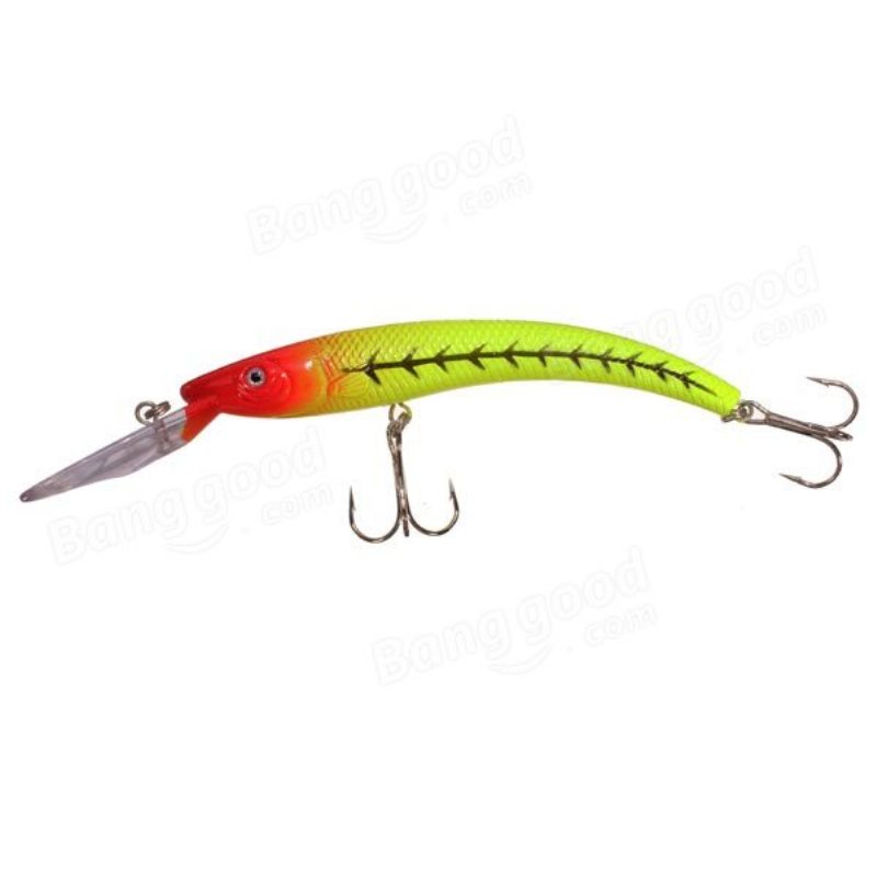 Bass Fiskedrag Dykning Crankbaits Minnow Treble Krokar Beten 15.5cm