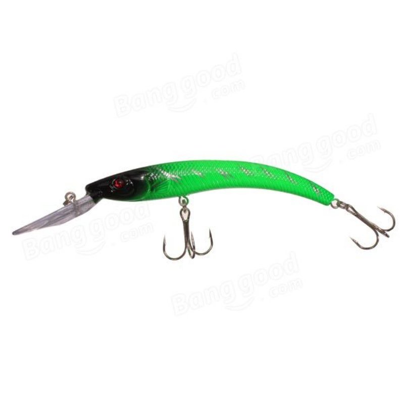 Bass Fiskedrag Dykning Crankbaits Minnow Treble Krokar Beten 15.5cm