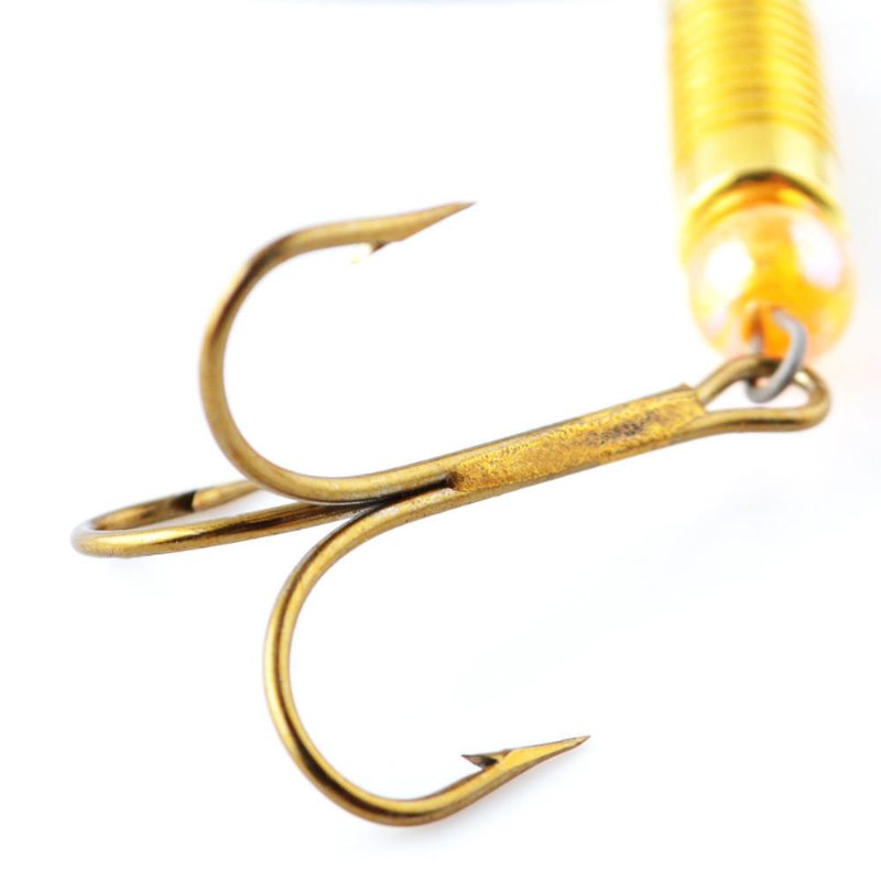 Double Spoon Paljetter Bass Lure Bait Minnow Fishing Trippelkrok Med Krok