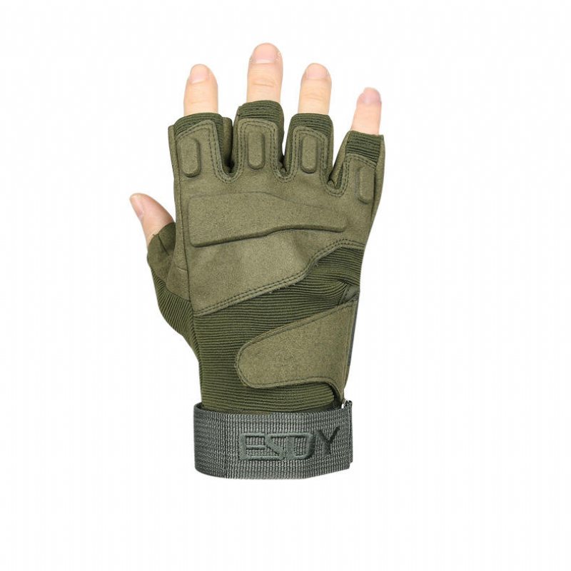 Esdy Men Half Finger Army Military Tactical Lifting Mjuka Handskar Outdoor Sports Gym