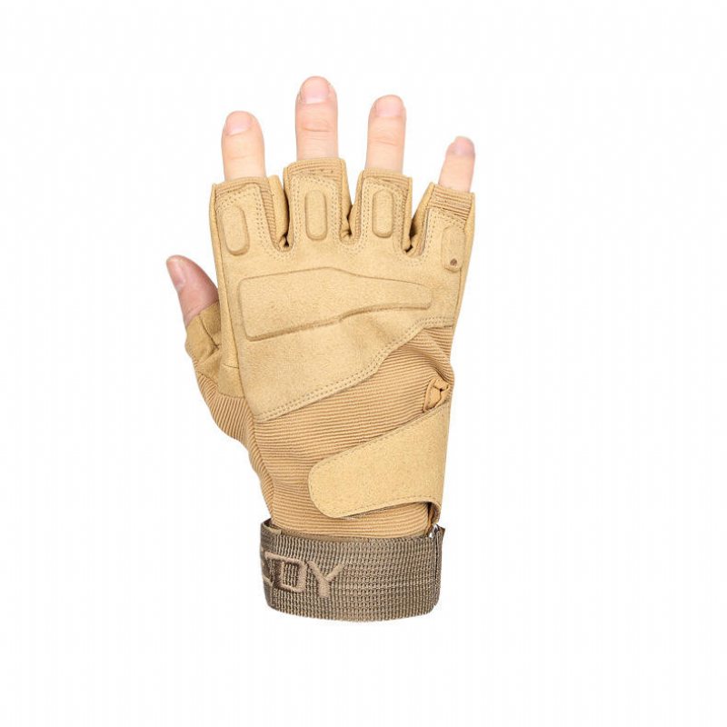 Esdy Men Half Finger Army Military Tactical Lifting Mjuka Handskar Outdoor Sports Gym