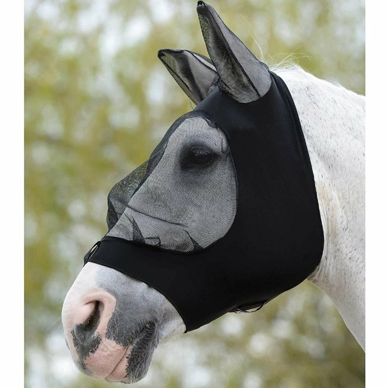 Full Face Anti Uv Fly Horse Mask Öronskydd Armor Mesh