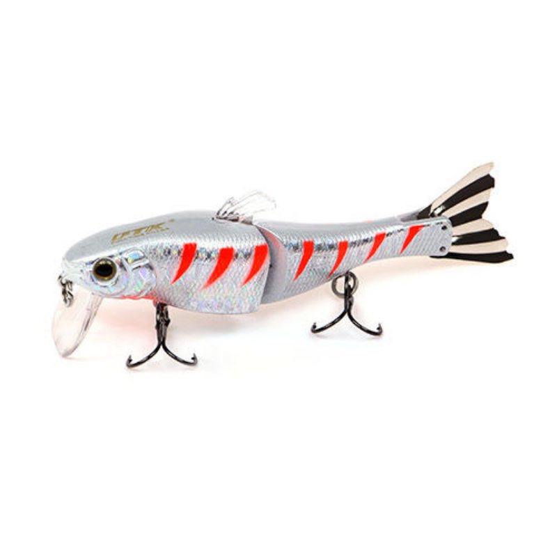 Hf021 1st 95mm 13g Minnow Fishing Lure Hårt Bete 2 Sektioner Dubbelkrok Lysande