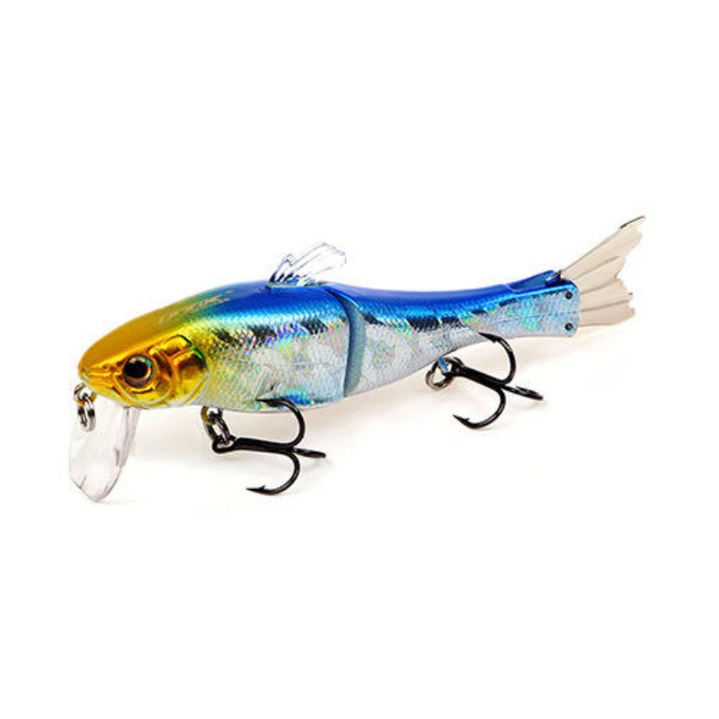 Hf021 1st 95mm 13g Minnow Fishing Lure Hårt Bete 2 Sektioner Dubbelkrok Lysande