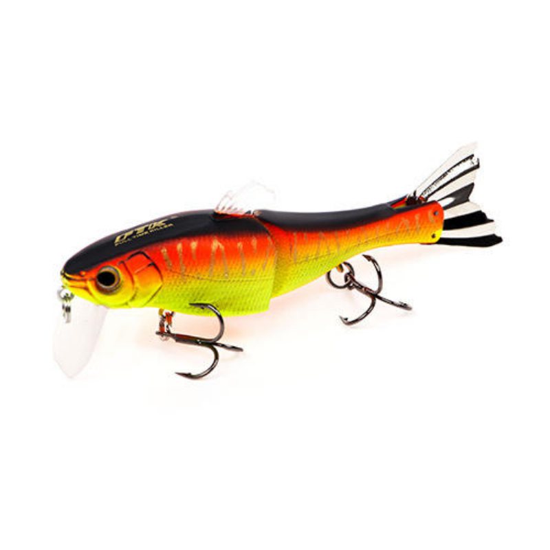 Hf021 1st 95mm 13g Minnow Fishing Lure Hårt Bete 2 Sektioner Dubbelkrok Lysande