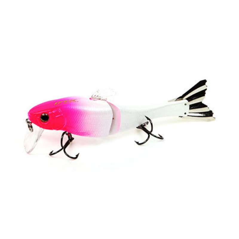 Hf021 1st 95mm 13g Minnow Fishing Lure Hårt Bete 2 Sektioner Dubbelkrok Lysande