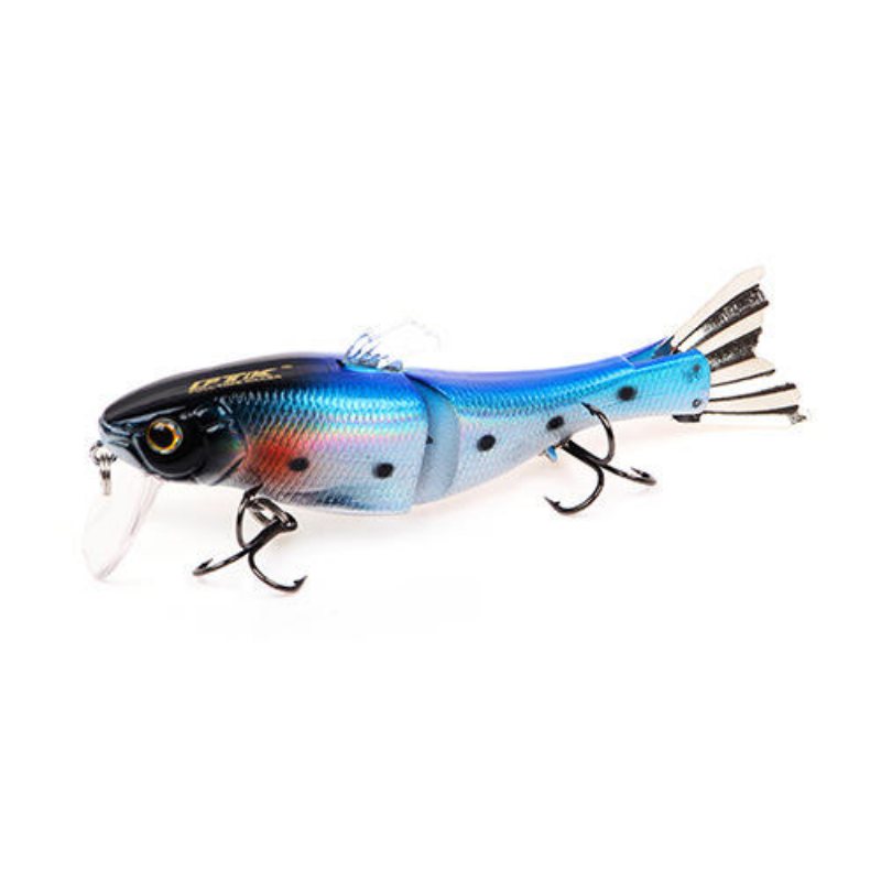 Hf021 1st 95mm 13g Minnow Fishing Lure Hårt Bete 2 Sektioner Dubbelkrok Lysande