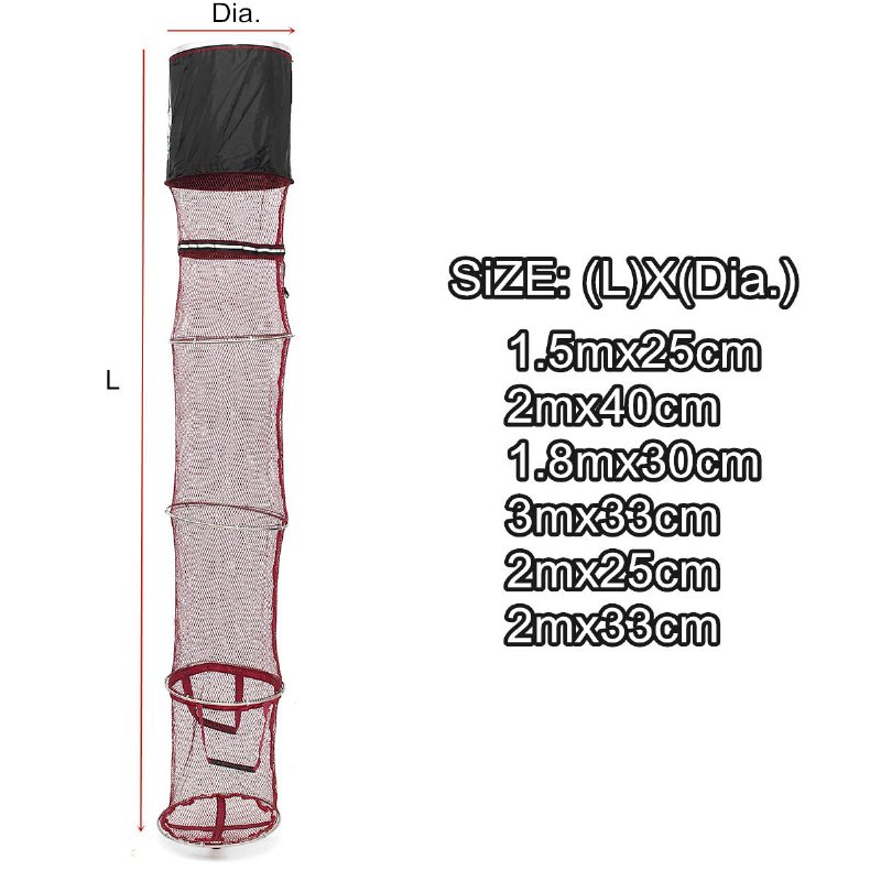 Hopfällbar Karp Räkor Fisknät Bur Fiskredskap Skötsel Creel 3 Mars