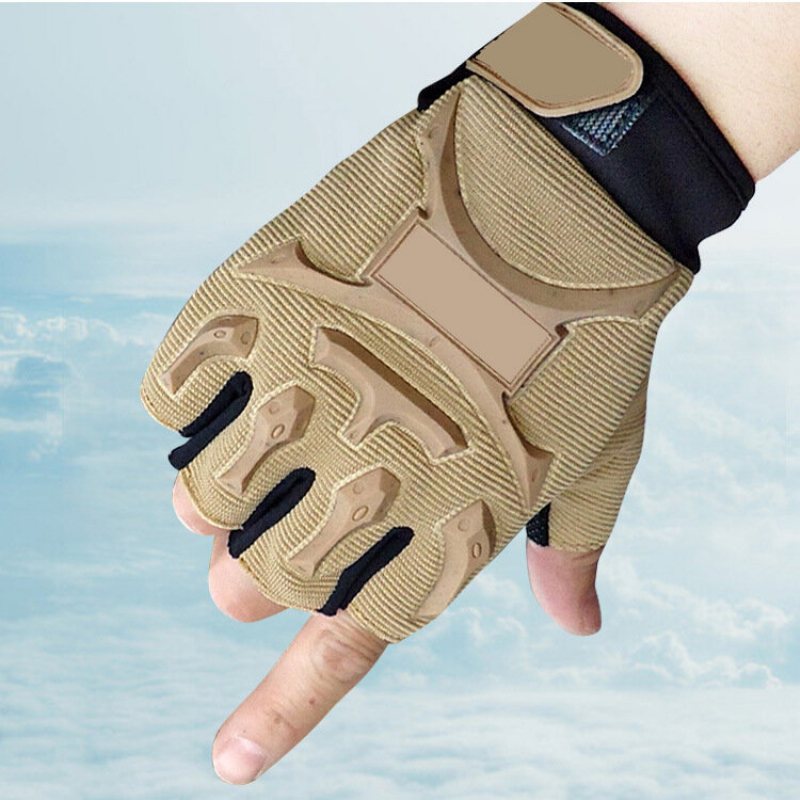 Kid Tactical Gloves Halvfingerhandskar Halksäker Barnhandske För Utomhuscykling Camping Jakt-s M