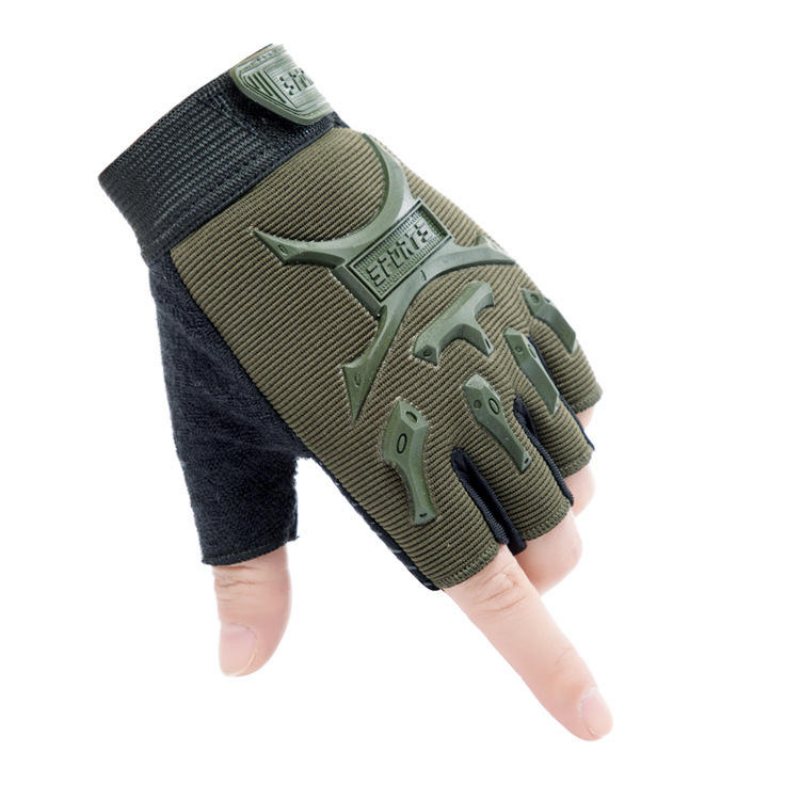 Kid Tactical Gloves Halvfingerhandskar Halksäker Barnhandske För Utomhuscykling Camping Jakt-s M