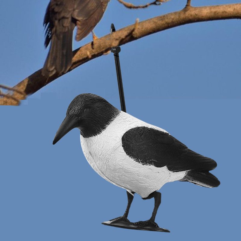 Kråkjakt Decoy Bird Avskräckande Skrämmare Utomhus Trädgård Jaktutrustning