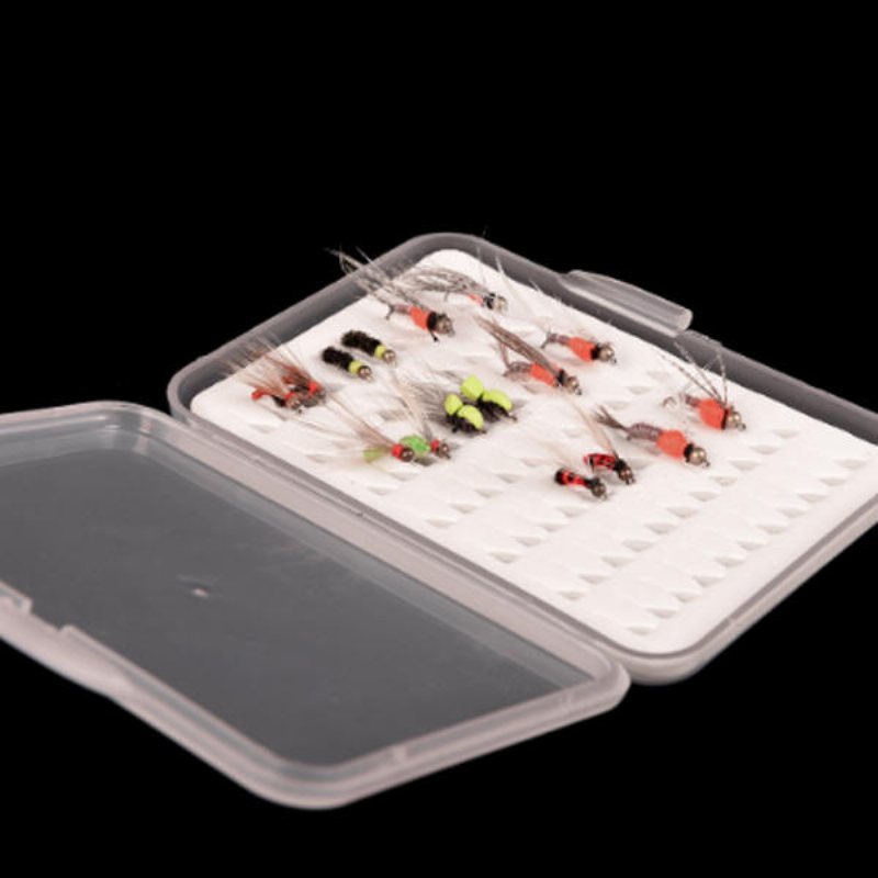 Leo Flugfiske Box Slim Foam Insert Fiske Krok Fodral Fisk Lure Box