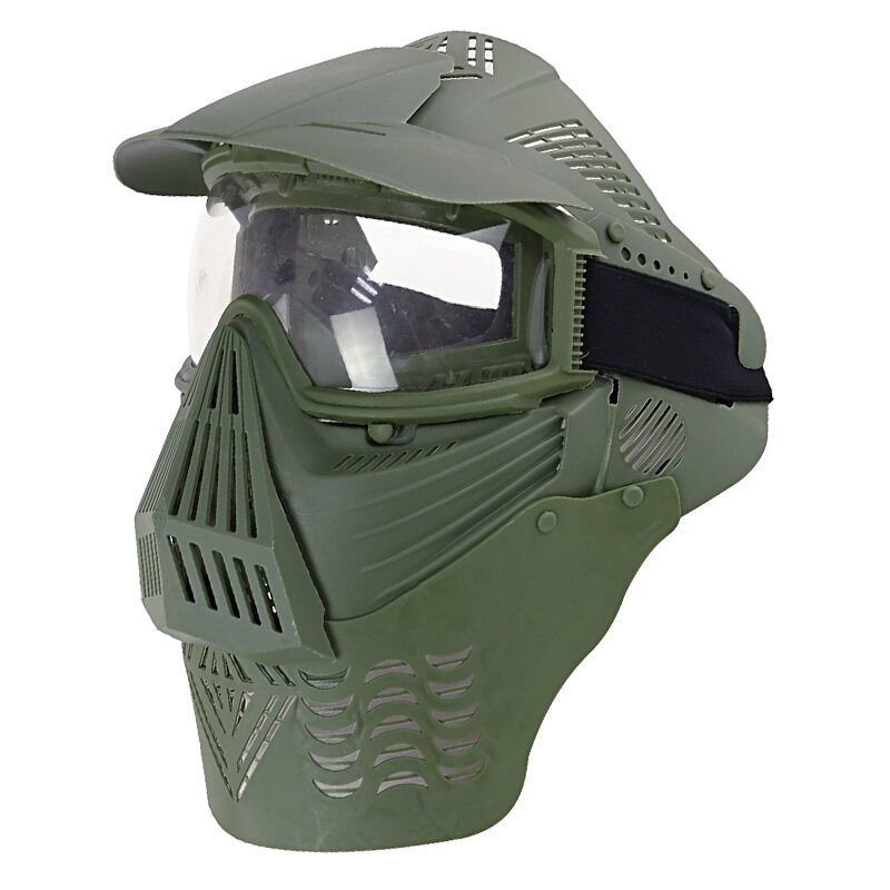 Mk017 Cs Steel Helansiktsmask Öron Hals Skyddande Taktisk Militär Skjutspel Mask Utomhus Cykling Jakt