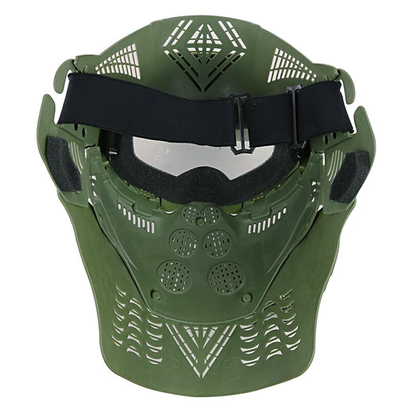 Mk017 Cs Steel Helansiktsmask Öron Hals Skyddande Taktisk Militär Skjutspel Mask Utomhus Cykling Jakt