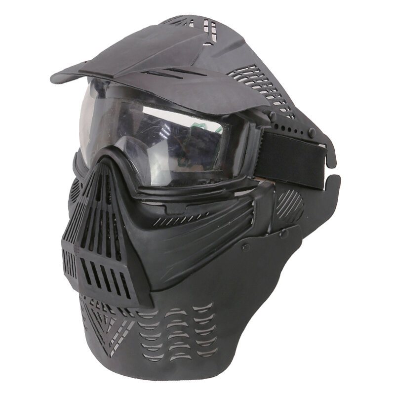 Mk017 Cs Steel Helansiktsmask Öron Hals Skyddande Taktisk Militär Skjutspel Mask Utomhus Cykling Jakt