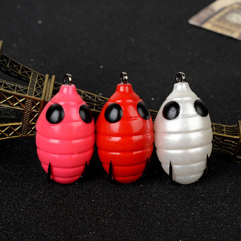 Ny Silkworm Chrysalis Egg Shape Fishing Lure High Simulation Mjukt Fiskebete