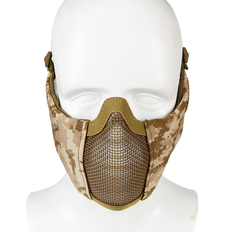 Outdoor Cs Game Steel Wire Face Mask Andningsskydd Halvmask Utomhus Jakt Taktisk Utrustning