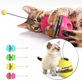 Pet Interactive Tumbler Toy Leaking Food Ball Toy Cat Stick Turntable Toy Funny Pet Training Tool