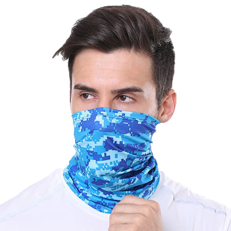 Podom Uv-skydd Ice Silk Cooling Scarf Vindtät Halsduk Ansiktsmask Huvudduk För Utomhusmotorcykelcykling