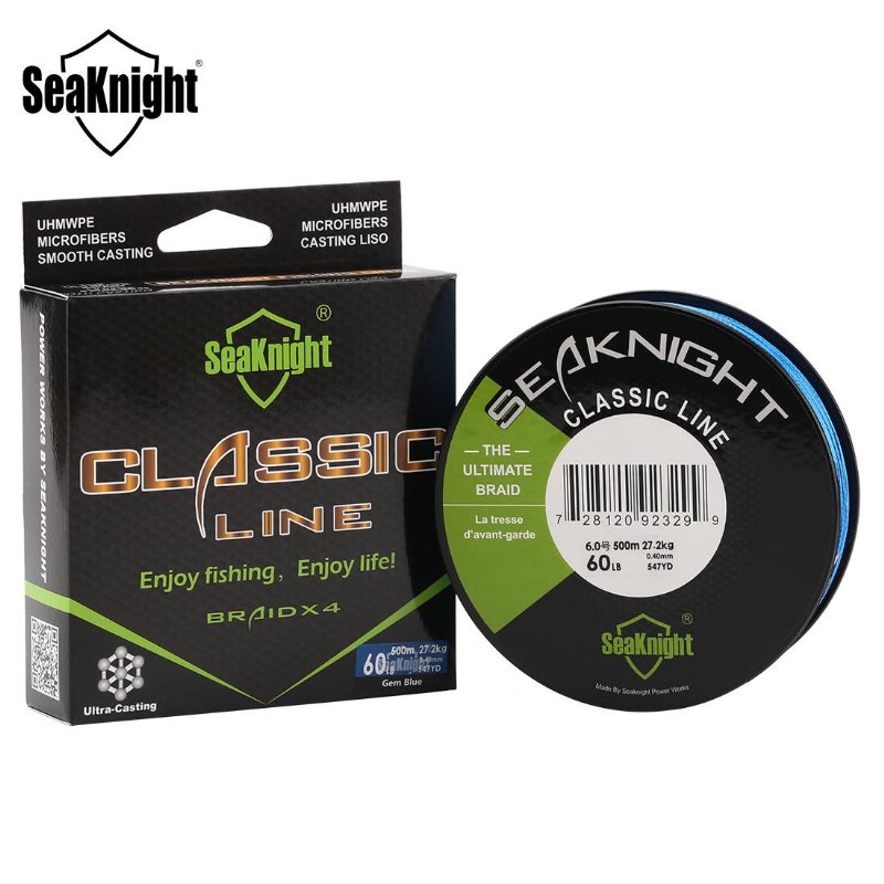 Seaknight L-500m-cl New Classic 500m Fiskelina Superstark Pe-flätad Multifilamentrep 6-80lb