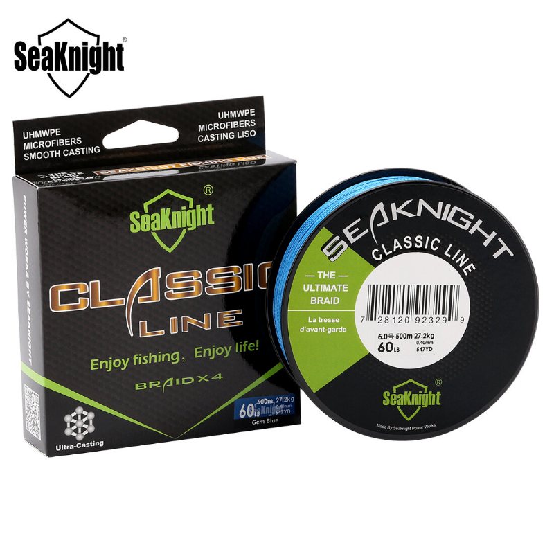 Seaknight L-500m-cl New Classic 500m Fiskelina Superstark Pe-flätad Multifilamentrep 6-80lb