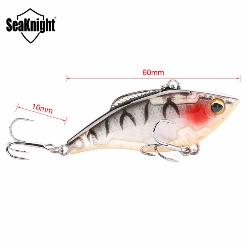 Seaknight Sk010 1 St Vib Fiskedrag 6cm 9.5g Sjunkande Lure Full Layer Hard Bait Vibration