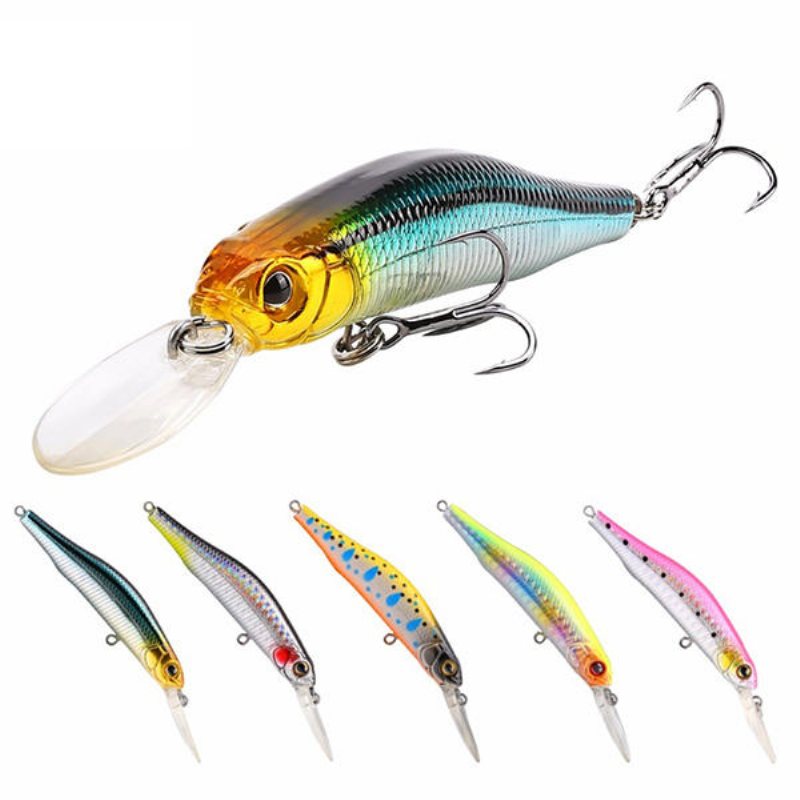 Seaknight Sk022 1st 9g 80mm 0-1.5m Djup Minnow Fiske Lure Bkk Krokar Hårda Beten