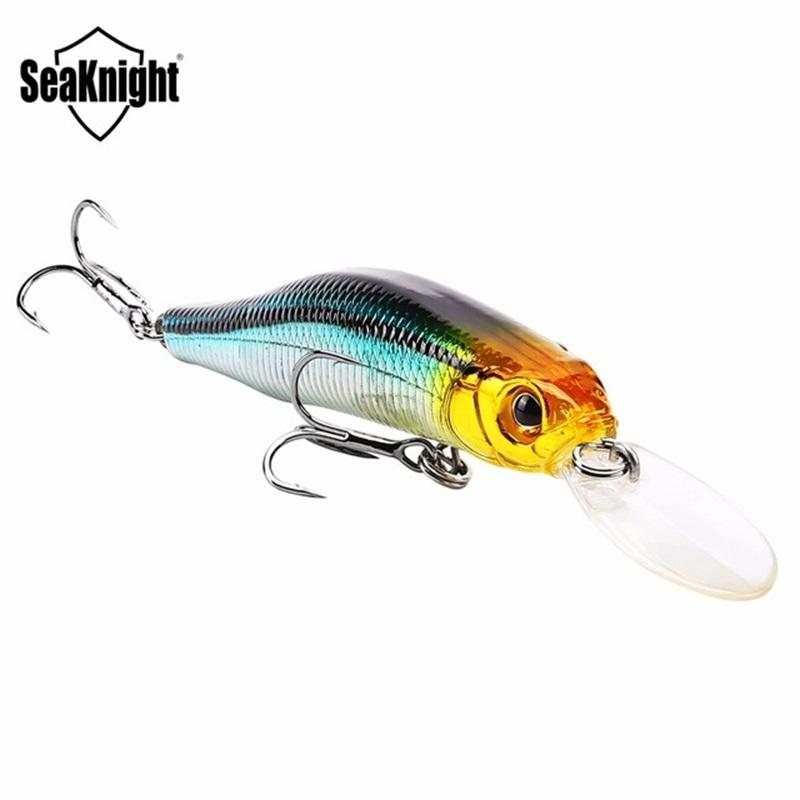 Seaknight Sk022 1st 9g 80mm 0-1.5m Djup Minnow Fiske Lure Bkk Krokar Hårda Beten