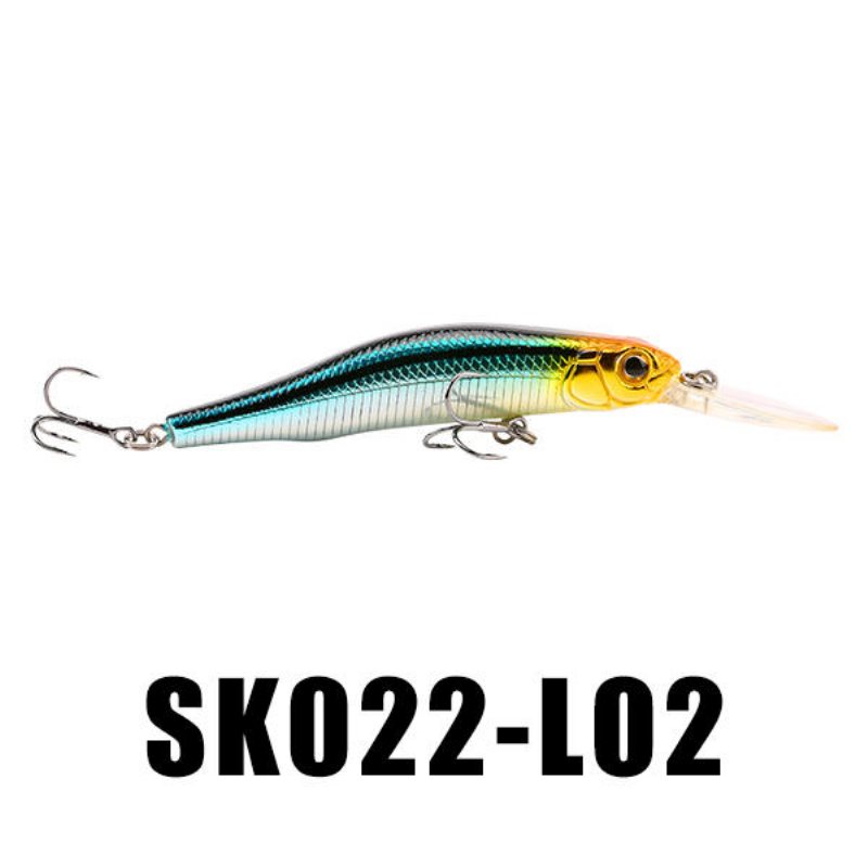 Seaknight Sk022 1st 9g 80mm 0-1.5m Djup Minnow Fiske Lure Bkk Krokar Hårda Beten