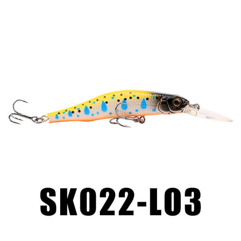 Seaknight Sk022 1st 9g 80mm 0-1.5m Djup Minnow Fiske Lure Bkk Krokar Hårda Beten