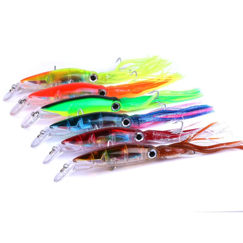 Skirted Squid Lure 1st 14cm/40g Hard Body Trolling Tonfiskfiske