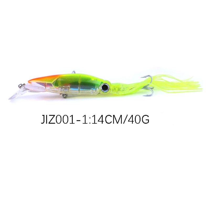 Skirted Squid Lure 1st 14cm/40g Hard Body Trolling Tonfiskfiske