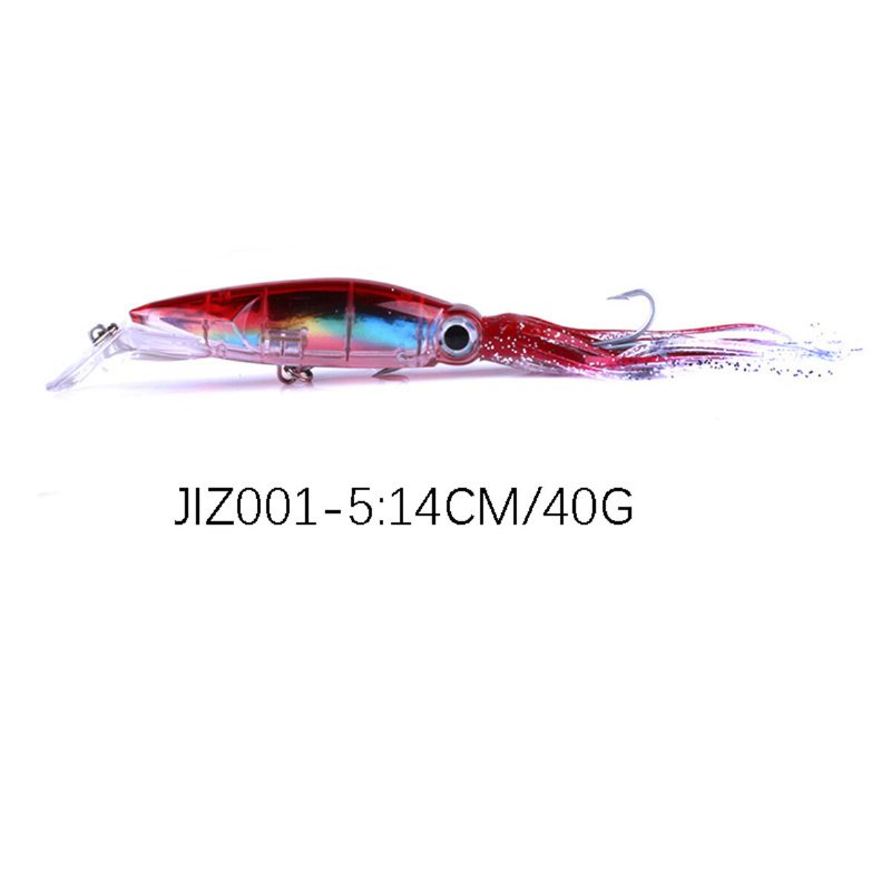 Skirted Squid Lure 1st 14cm/40g Hard Body Trolling Tonfiskfiske