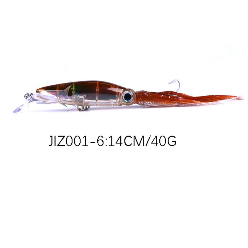 Skirted Squid Lure 1st 14cm/40g Hard Body Trolling Tonfiskfiske