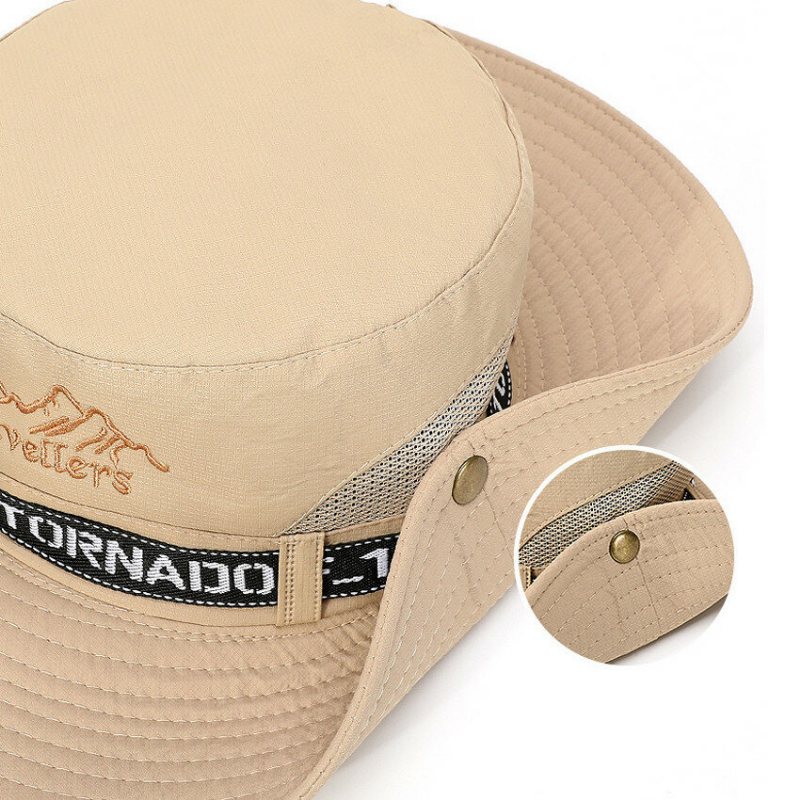 Sommarhattar Upf50+ Uv-säker Andningsbar Bucket Hat Stor Bred Brätte Vandring Utomhusfiske Strandhattar Cowboy Nya Sommarkepsar Solhattar För Män